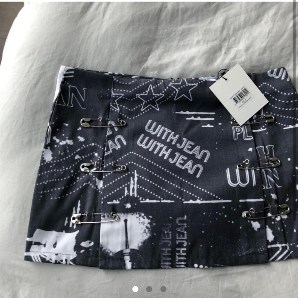 With Jean Safety Mini Skirt